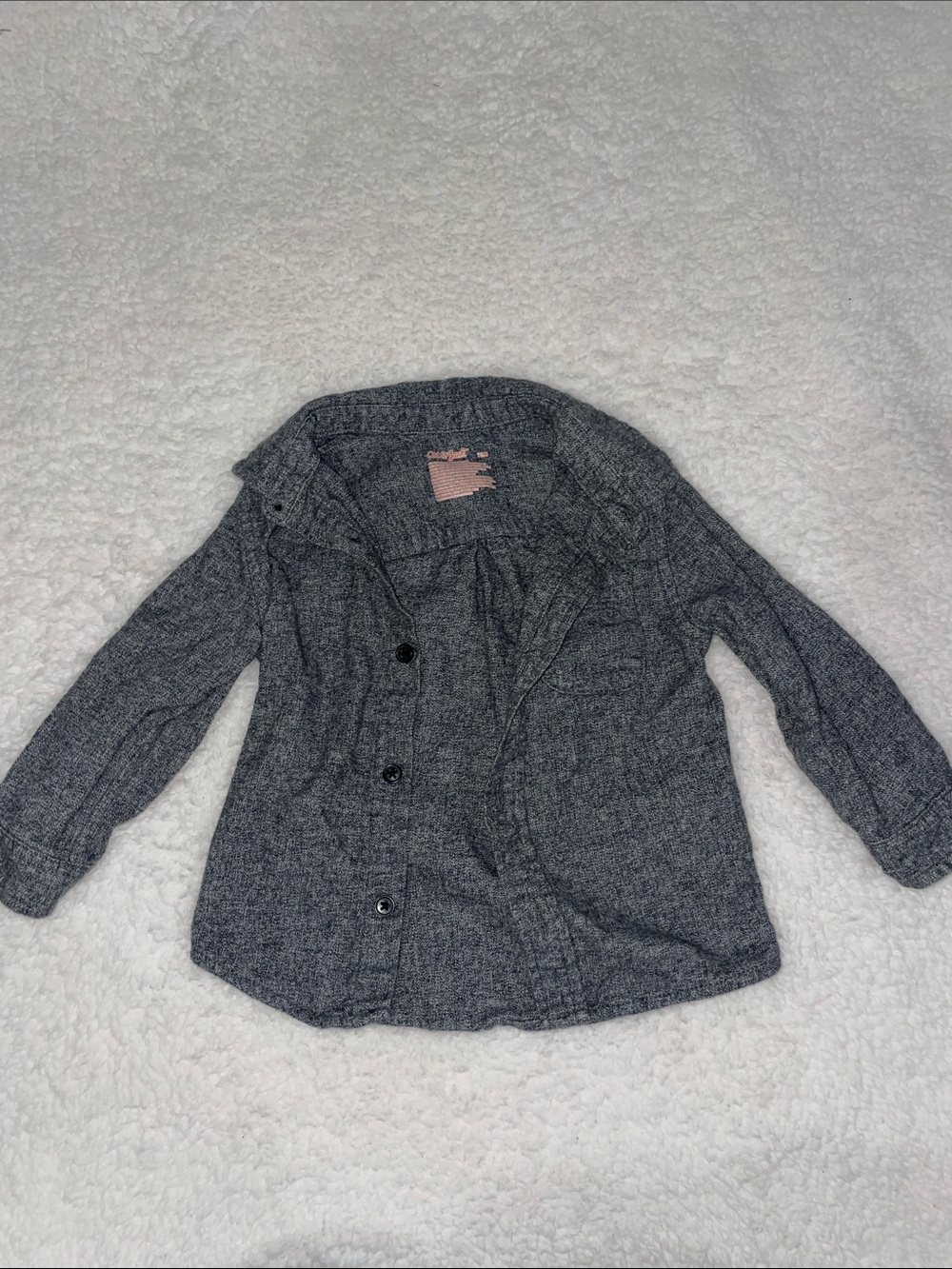 Cat & Jack Heather Gray Button Down Shirt